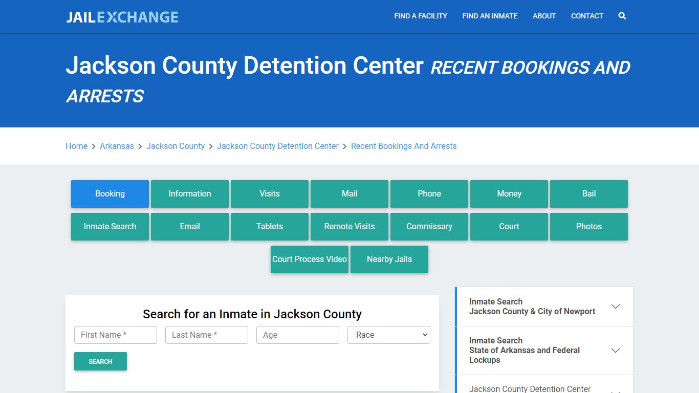 Jackson County Detention Center Recent Bookings And Arrests - Jail Exchange