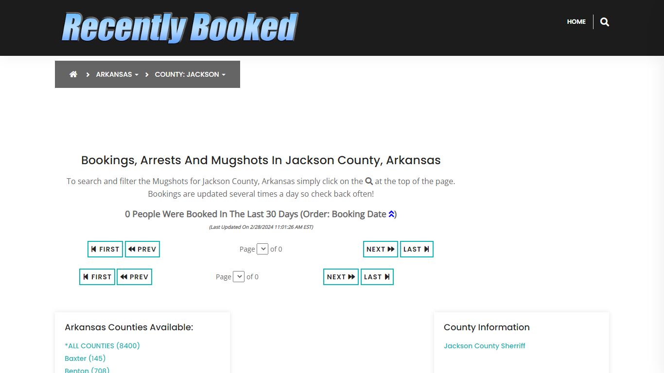 Bookings, Arrests and Mugshots in Jackson County, Arkansas